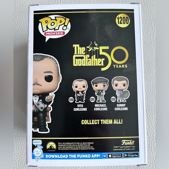 NWB - Funko Pop! Movie Godfather 50th Anniversary #1200 Vito Corleone - Picture 4 of 5